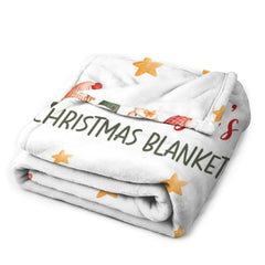 Personalized Christmas Santa Train kids Baby Blanket