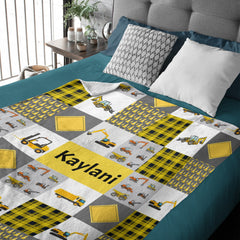 Livraison Gratuite✈️Couverture Patchwork Voiture Camion Personnalisée - Cadeau Personnalisé