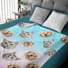 Personalized Pet Lover Blanket | Custom Pet Photo & Name | Unique Gift for Pet Owners