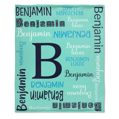 Personalized Name Blanket, Initials Customizable Soft Blanket