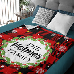 Custom Christmas Buffalo Plaid Blanket