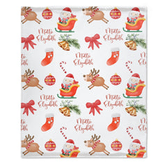 Personalized Christmas Baby Blanket