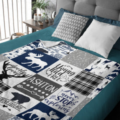 Personalized Woodland Boho Blanket