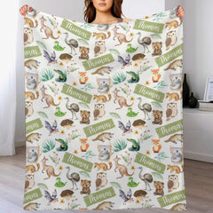 Personalised Aussie Animals BabyYouth blanket
