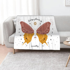 Boho Mystical Butterfly Wings - Baby Name Blanket