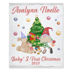 Personalized Baby's First Christmas Blanket