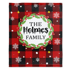 Custom Christmas Buffalo Plaid Blanket