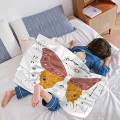 Boho Mystical Butterfly Wings - Baby Name Blanket
