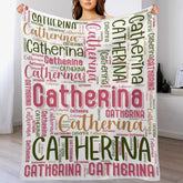 Livraison gratuite✈️Couverture de bébé personnalisée pour enfants Word Art Names