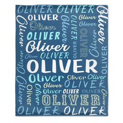 Personalized Name Baby Blanket | Custom Typography Nursery Decor | Unique Baby Gift