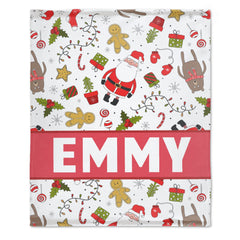 Personalized Kids Christmas Baby Blanket with name