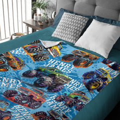 Livraison gratuite✈️Couverture personnalisée avec nom de motif de voiture de camion