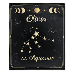 12 Horoscope Astrology Throw Blanket