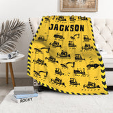 Personalized Truck Blanket - Gifts for Kids