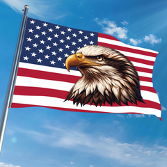 Eagle American Flag, Patriotic American Grommet Flag