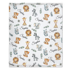Friends of the Forest Name Custom Blanket - Gift Ideas for Kids
