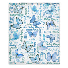 Personalized Butterfly - Soft Cozy Blanket