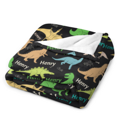 Livraison gratuite✈️Couverture de dinosaure mignonne avec nom personnalisé - Cadeaux pour enfants