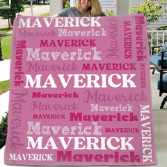 Personalized Name Blanket - Baby Shower and Newborn Baby Gift