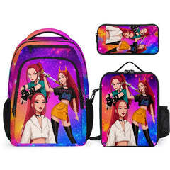 Girls Anime Music Star Backpack for School