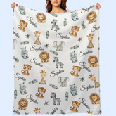 Friends of the Forest Name Custom Blanket - Gift Ideas for Kids