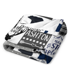 Personalized Woodland Boho Blanket