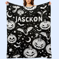 Halloween Cute Pumpkin Bat Name Customization - Halloween Gifts