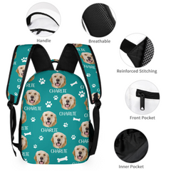 Love Has Four Paws - Personalized Custom Backpack - Upload Image, Gift For Pet Lovers