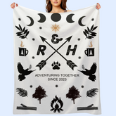 Cadeaux Couple Personnalisés - Couverture Personnalisée Avec Couples