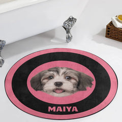 Tapis de portrait d’animal de compagnie personnalisé - Tapis personnalisé pour animaux de compagnie de dessin animé, animaux, chien, chat - Tapis de décoration intérieure personnalisés pour animaux de compagnie