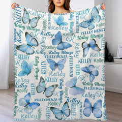 Personalized Butterfly - Soft Cozy Blanket
