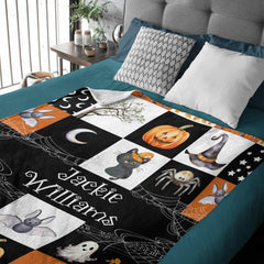 Personalized Halloween Spooky Season Kids Blanket