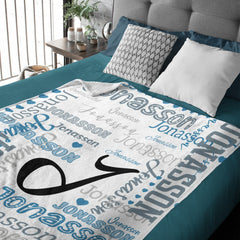 Livraison gratuite✈️Couverture personnalisée personnalisée avec nom multicolore - Parfaite pour les cadeaux d'anniversaire