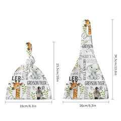 Livraison gratuite✈️ Couverture bébé personnalisée avec nom Safari