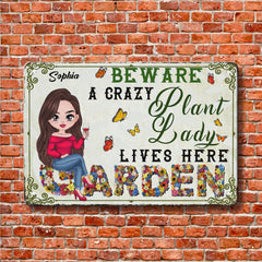 Crazy Plant Lady - Nouvelle Version - Plaque Métallique Personnalisée