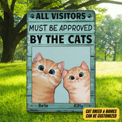 Les chats dans votre région - Panneau en métal personnalisé pour chat - Cadeau pour les amoureux des animaux de compagnie, les propriétaires d'animaux
