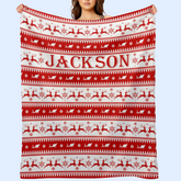Livraison gratuite✈️Couverture avec nom personnalisé - Cadeau de Noël
