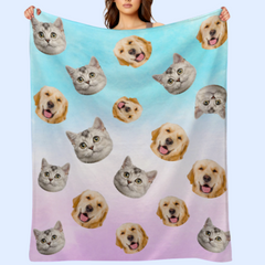 Personalized Pet Lover Blanket | Custom Pet Photo & Name | Unique Gift for Pet Owners
