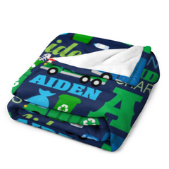 Livraison gratuite✈️Couverture de camion recyclée avec nom personnalisé - Cadeaux pour enfants