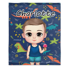 Playful Background - Personalized Custom Blanket - Gift For Kids, Gift For Family, Christmas Gift