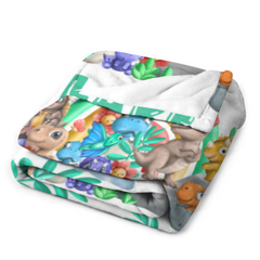 Cute Baby Dinosaur Personalized Custom Blanket - Gifts for Kids