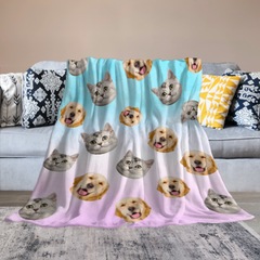 Personalized Pet Lover Blanket | Custom Pet Photo & Name | Unique Gift for Pet Owners