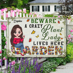 Crazy Plant Lady - Nouvelle Version - Plaque Métallique Personnalisée