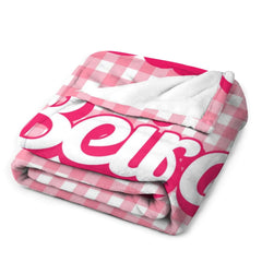 Pink Personalized Name Custom Blanket