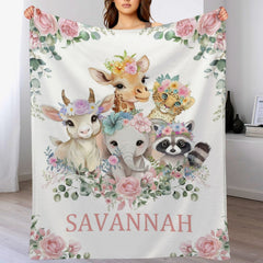 Custom Baby Blanket Personalized Elephant Baby Blankets for Girls Baby Boy Gifts Baby Products Super Soft Blankets