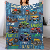 Personalized Blue Off-Road Truck Blanket