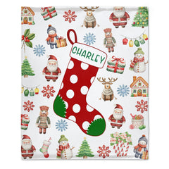 Personalized Kids Christmas Name Blanket