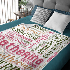 Livraison gratuite✈️Couverture de bébé personnalisée pour enfants Word Art Names