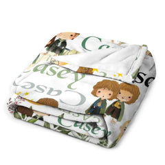 Name Customized Finger Rings Blanket Gifts for Kids