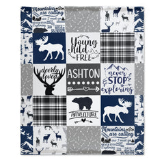 Personalized Woodland Boho Blanket